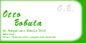 otto bobula business card