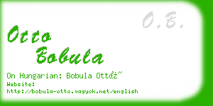 otto bobula business card